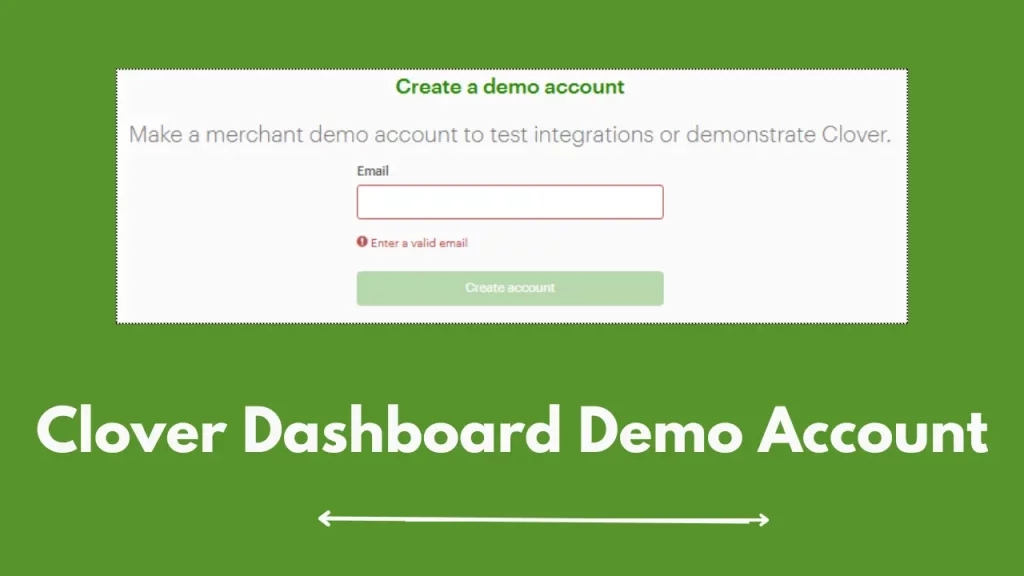 Clover Dashboard Demo Account